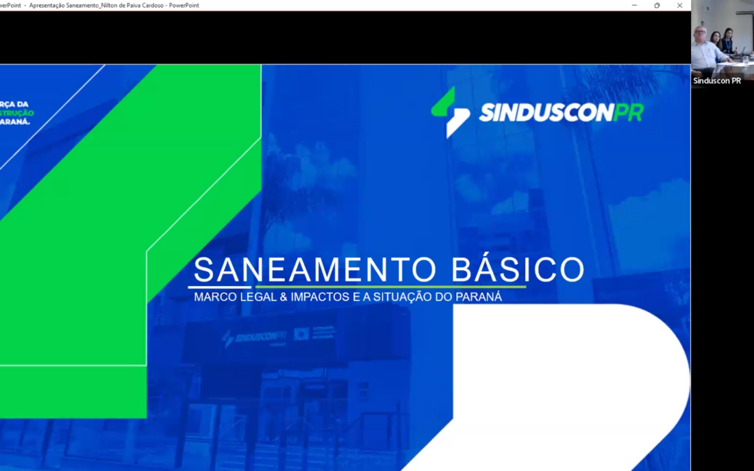 Em reunião semanal, Comitê de Infraestrutura debate situação do saneamento básico no Paraná