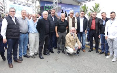 Representantes do Pró-Paraná acompanham o início das obras de engorda de Matinhos